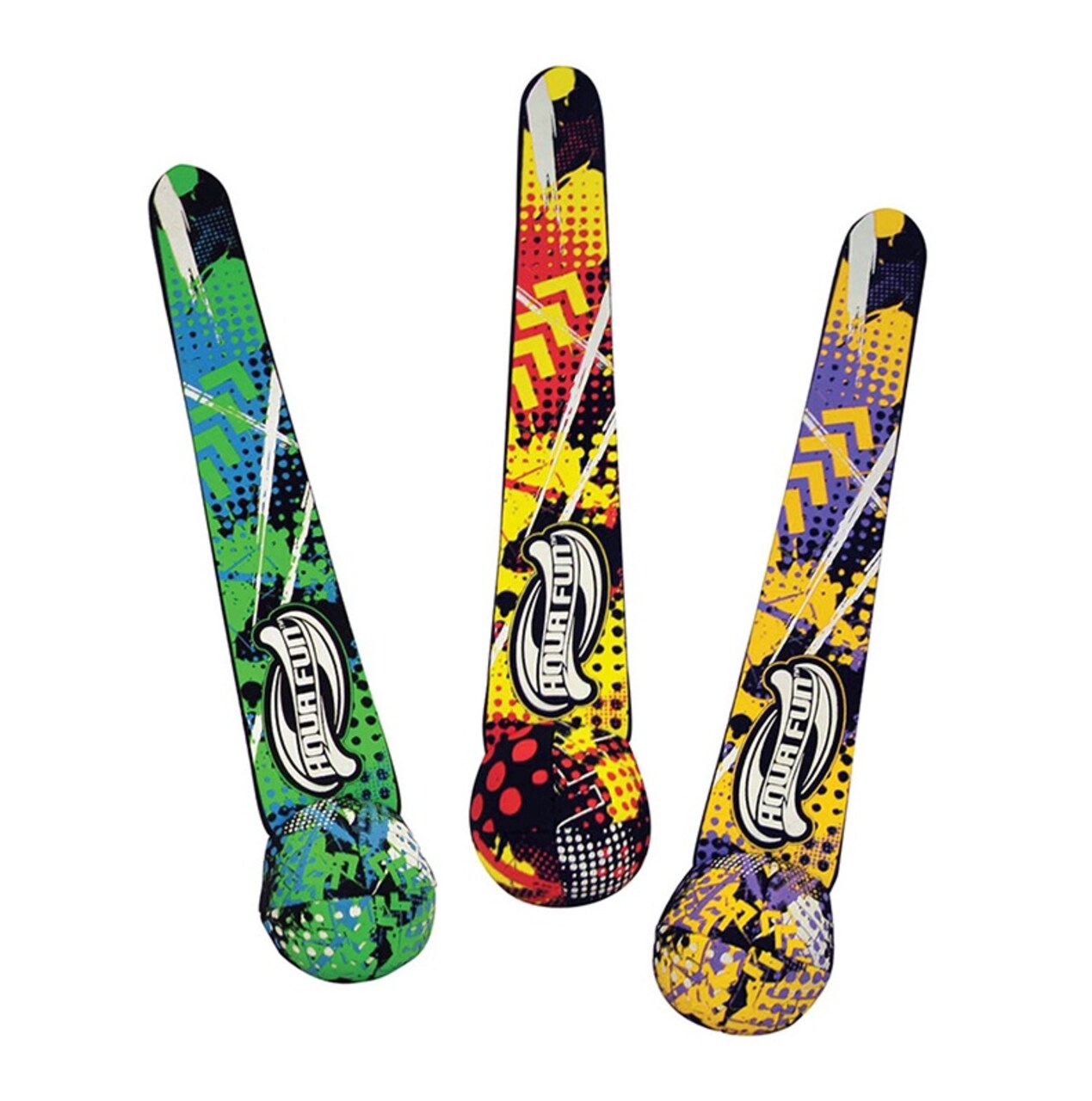 Swim Central Set of 3 Vibrantly Colored Swimming Dive Bombs 11.25"